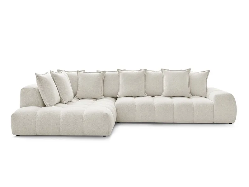 Ecksofa BOBOCHIC EVEREST Stoff chiniert weiss