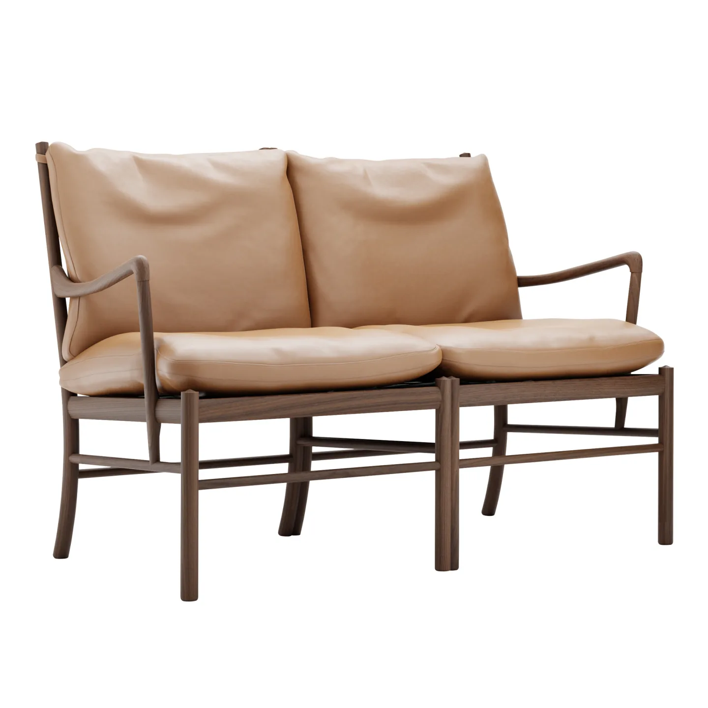 Carl Hansen - OW149-2 - Colonial Sofa, Oljad Valnöt, Lädergrupp C Sif - 95 - Soffor - Ole Wanscher - Brun