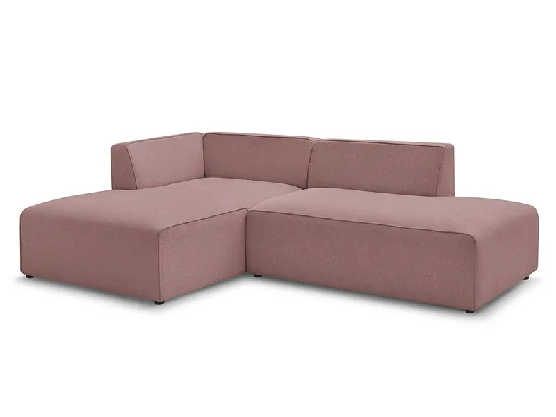 Ecksofa BOBOCHIC MEGEVE Stoff chiniert rosa