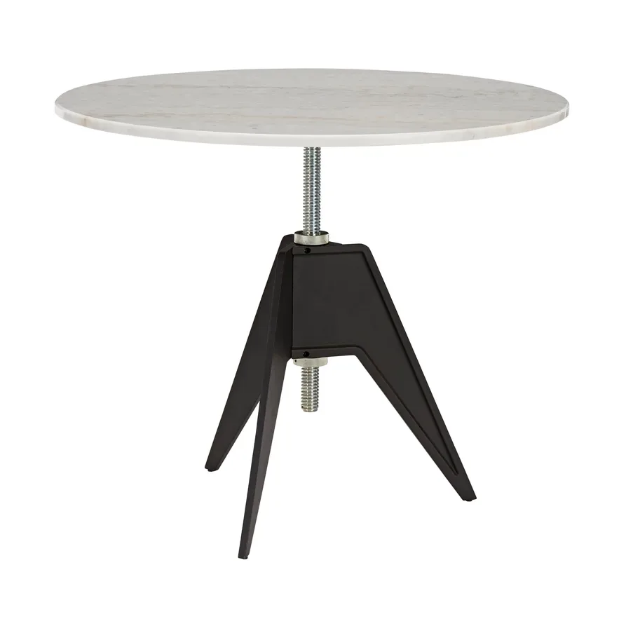 Tom Dixon Screw cafébord Ø90 cm White marble-cast iron