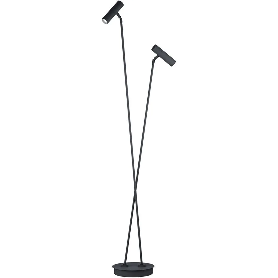 Stehlampe Tom Pro Schwarz Metall 137 cm - LED - Lichtfarbe: Extra warmweiss - Helles Neutralweiss - LED Energiesparlampen