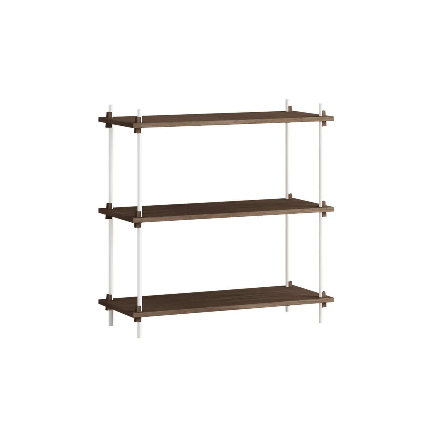 MOEBE Shelving System Classic Regal Geräucherte Eiche-white, 86x85x35 cm, S.85.1.A