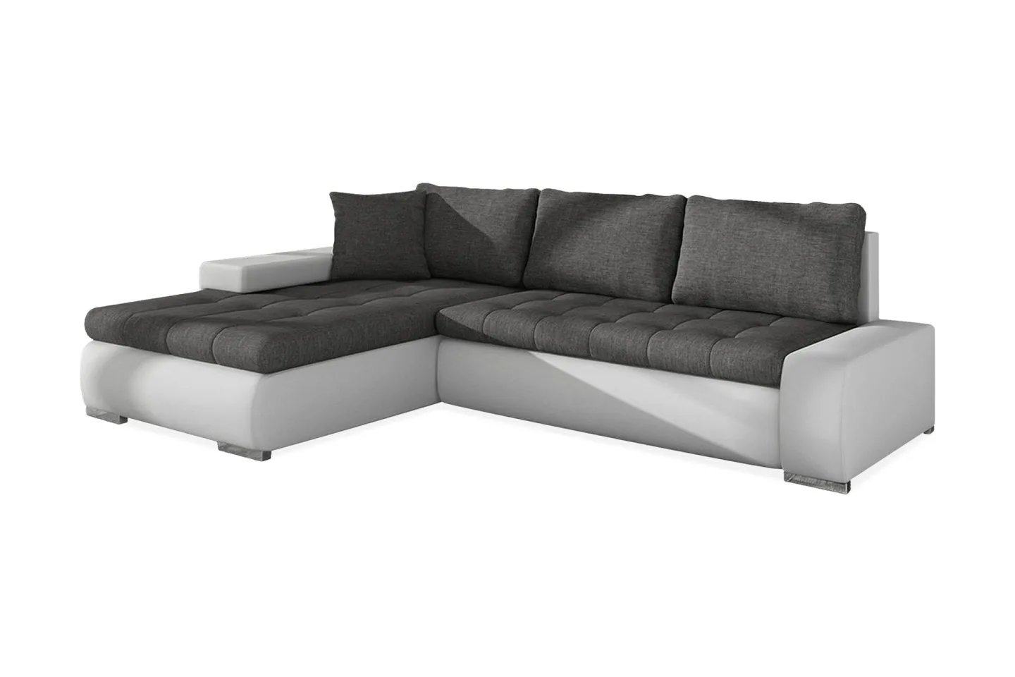 Cerys Divanbäddsoffa 265x185x85 cm Universal - Grå/Vit