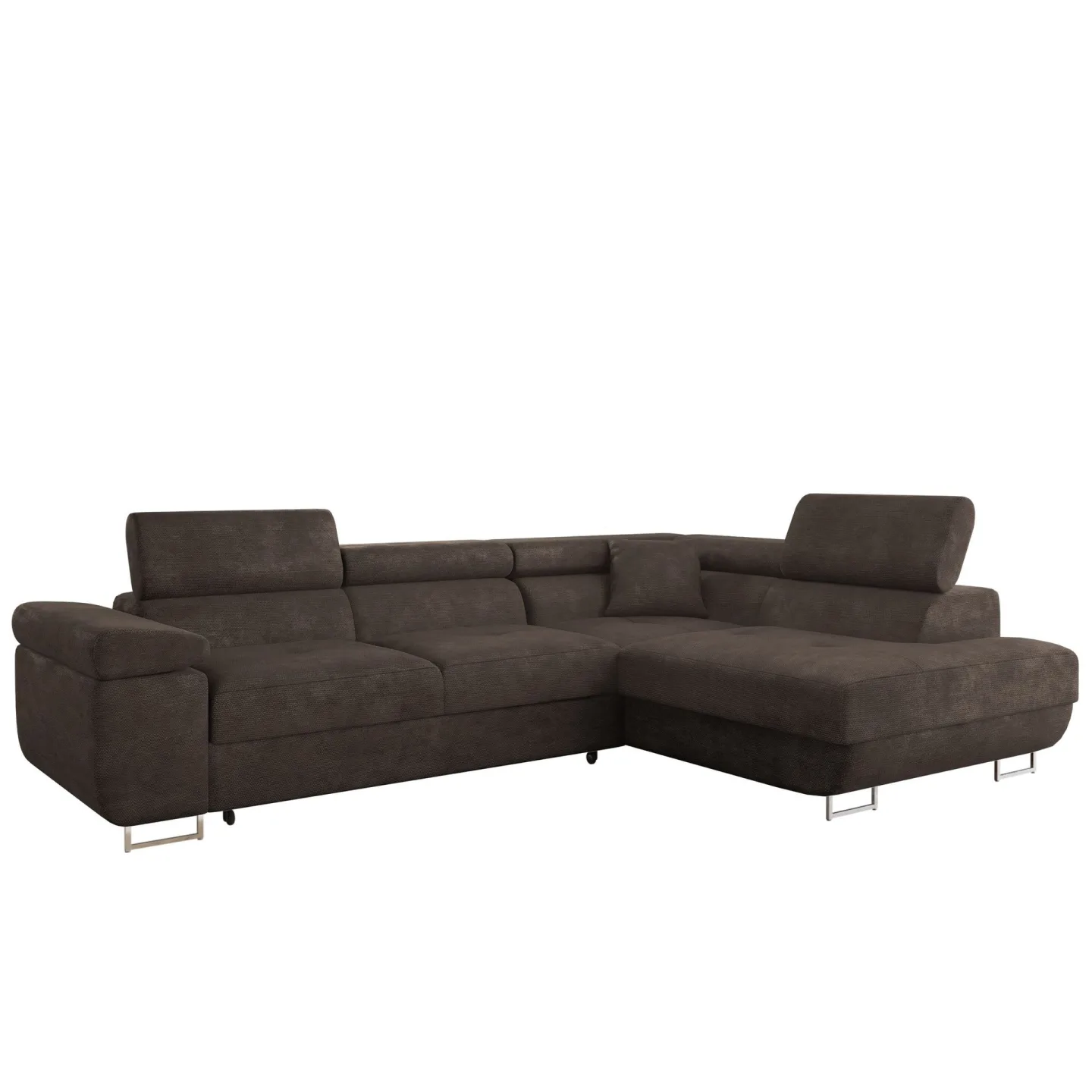 Gabina 4-sits Bäddsoffa med schäslong - brun