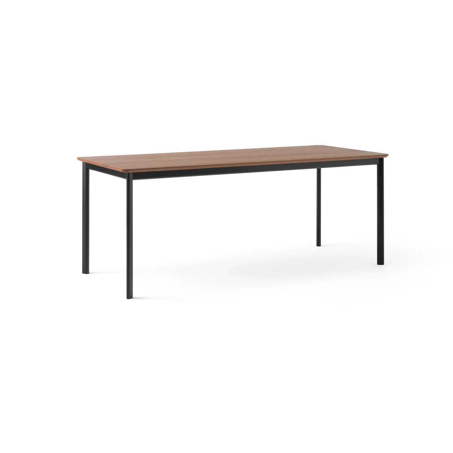 &Tradition Drip HW116 Esstisch 83x193 cm Black frame-clear lacq. walnut