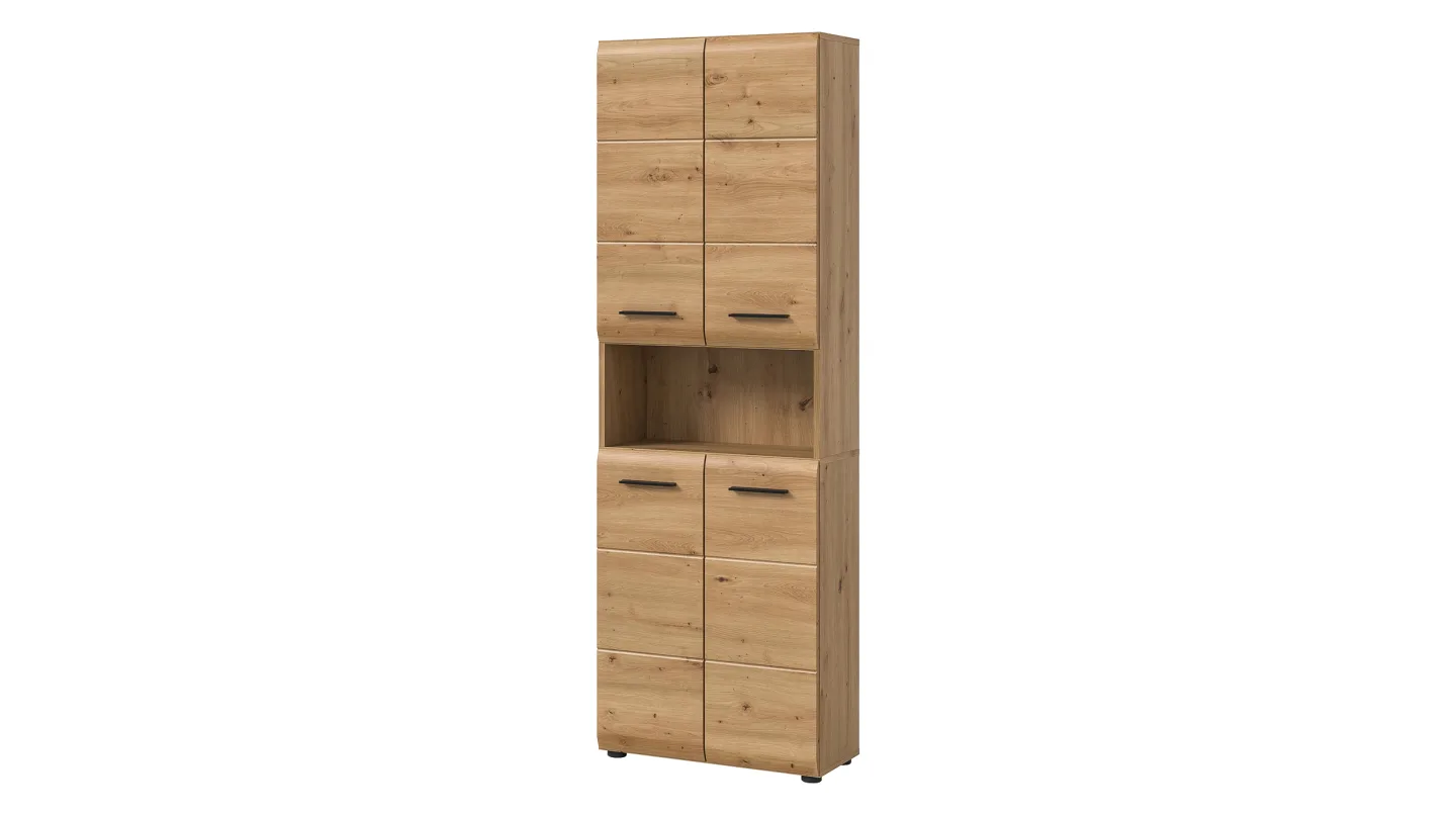 Bad Hochschrank Artisan Eiche 4 Türen Breite 60 cm - ICE