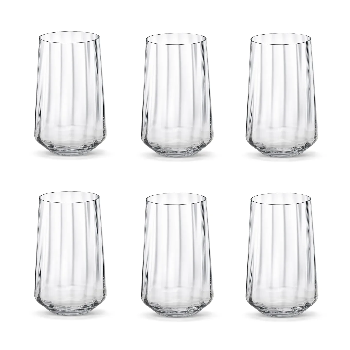 Georg Jensen Bernadotte Wasserglas hoch 38cl 6er Pack Kristallin