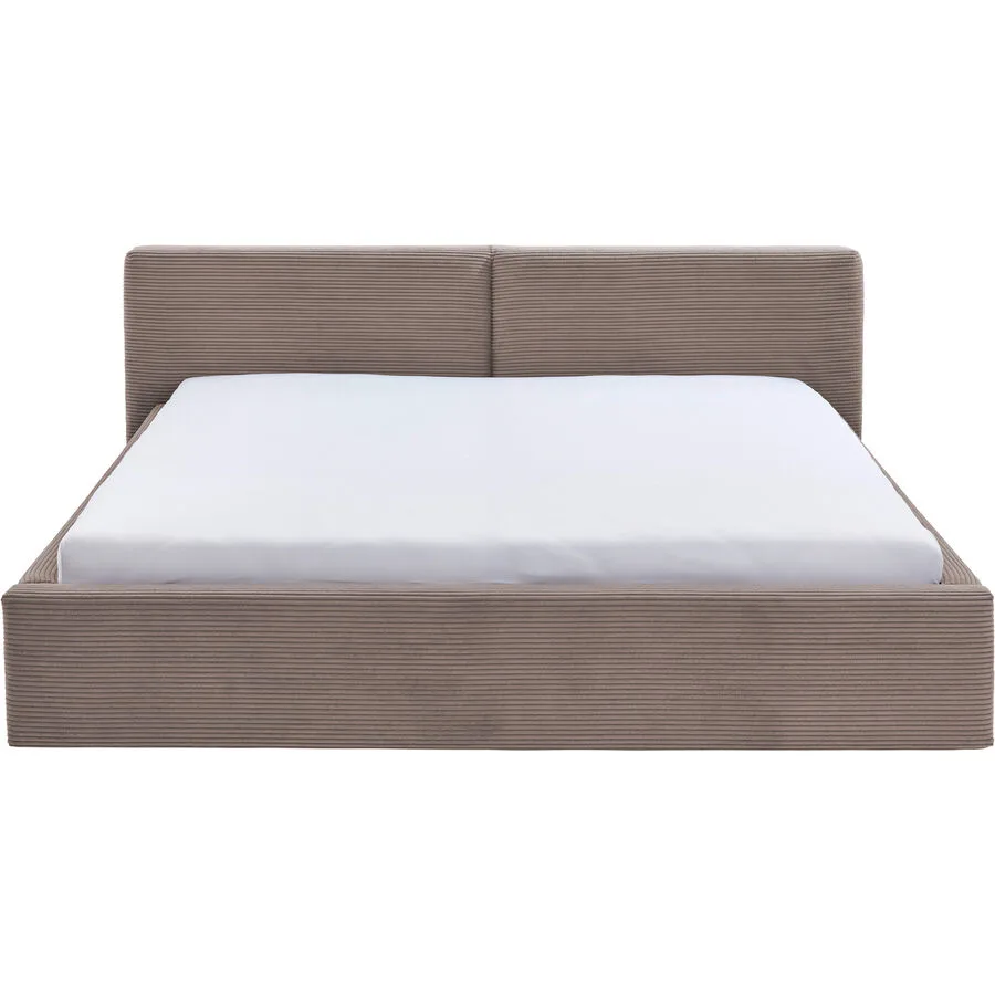 Bett Lois Taupe Polyester 160 x 200 cm