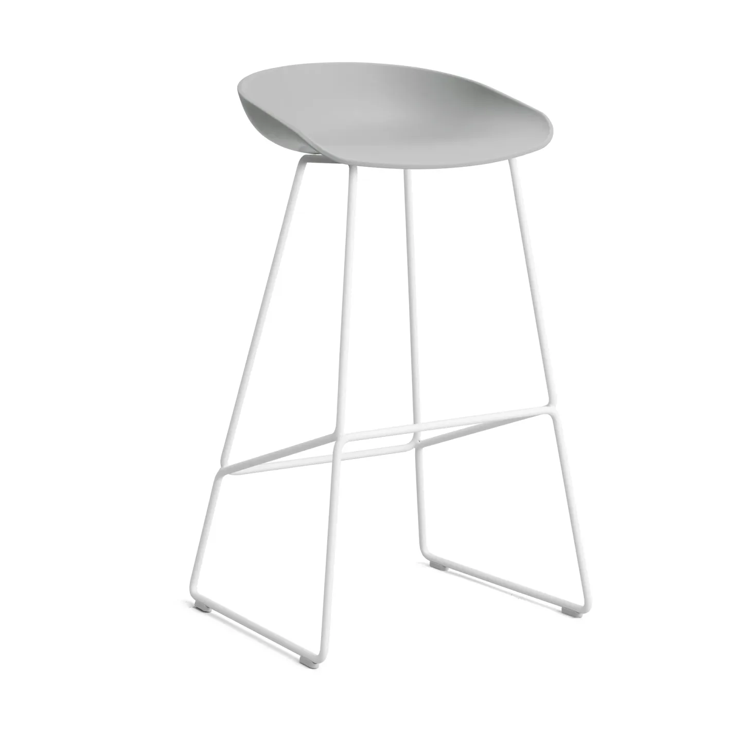 HAY About a Stool 38 High barstol 2.0 Concrete grey-vitt stålstativ