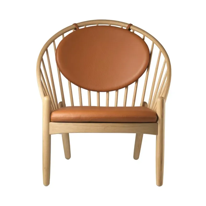 FDB Møbler J166 Jørna Stuhl Oak nature lacquered-cognac leather