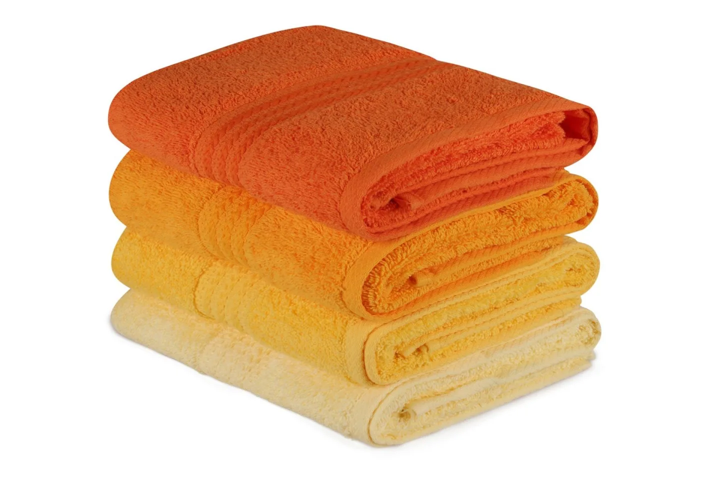 Hobby Handduk 50x90 cm 4-pack - Gul/Orange