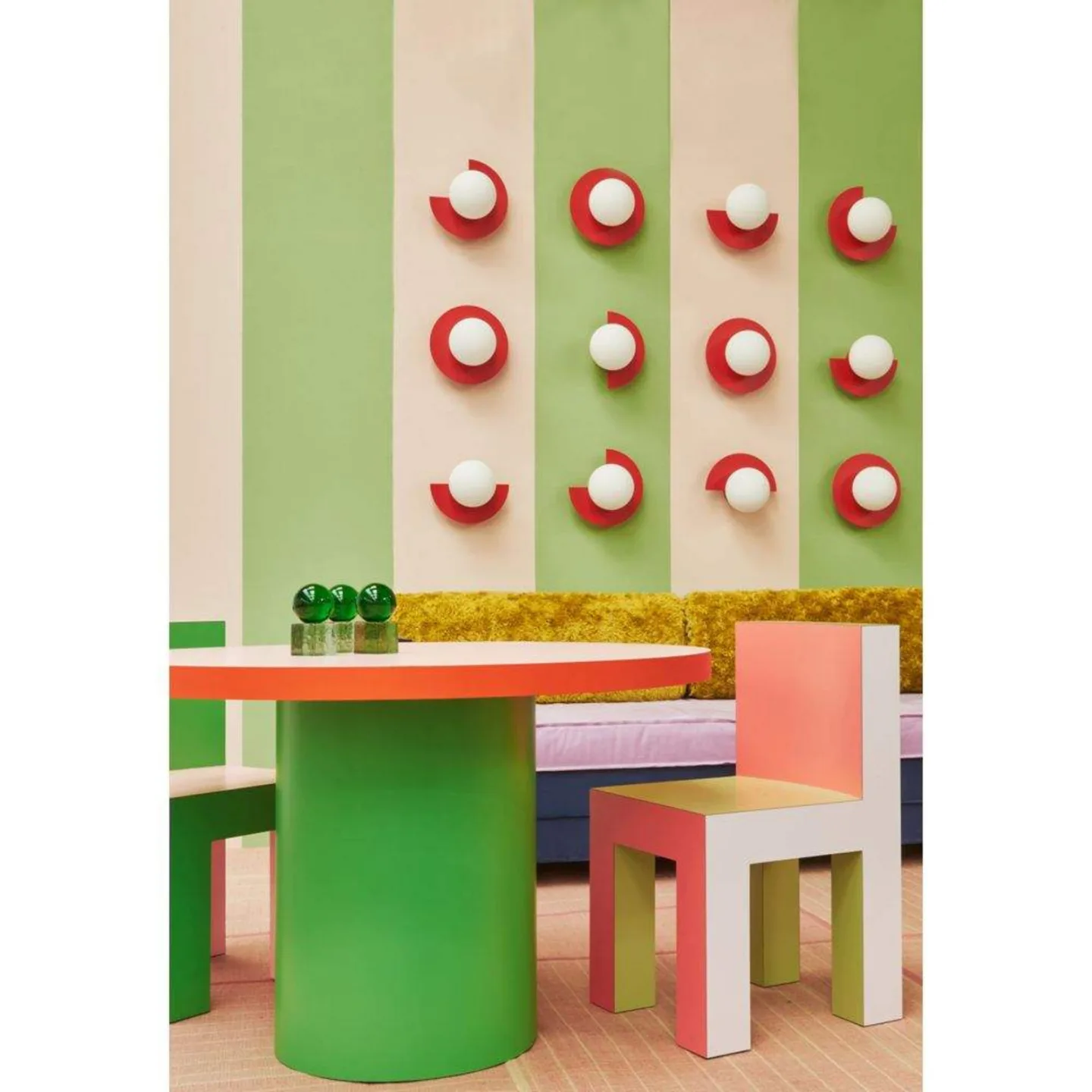 Candy Big Circle 270 L Wandleuchte, rot - Swedish Ninja - Wohnzimmer - Metall