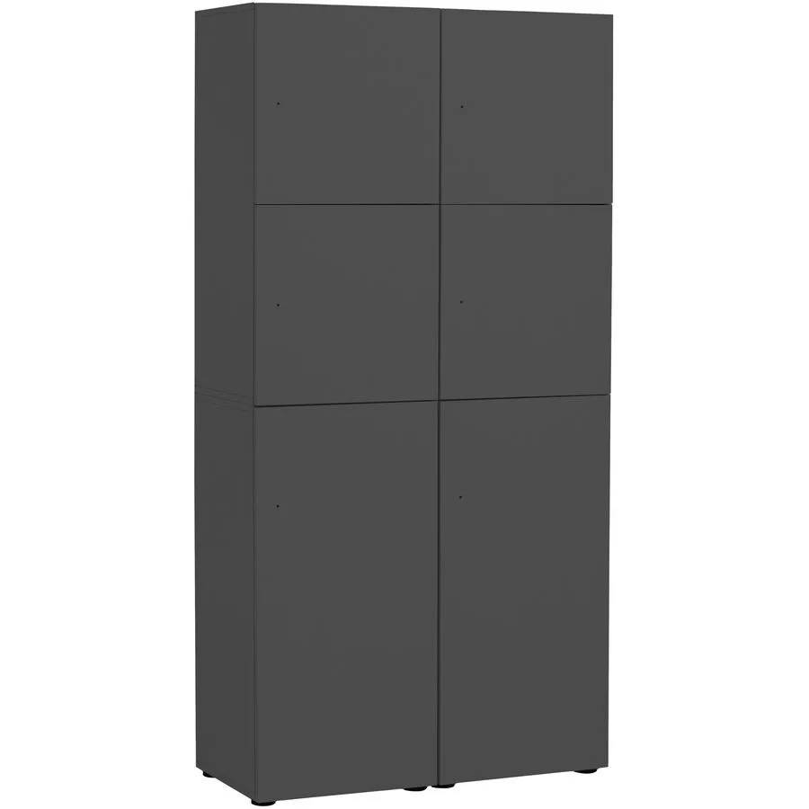 Garderobenschrank Dorla anthrazit Holzwerkstoff B 90.8 cm H 185.2 cm