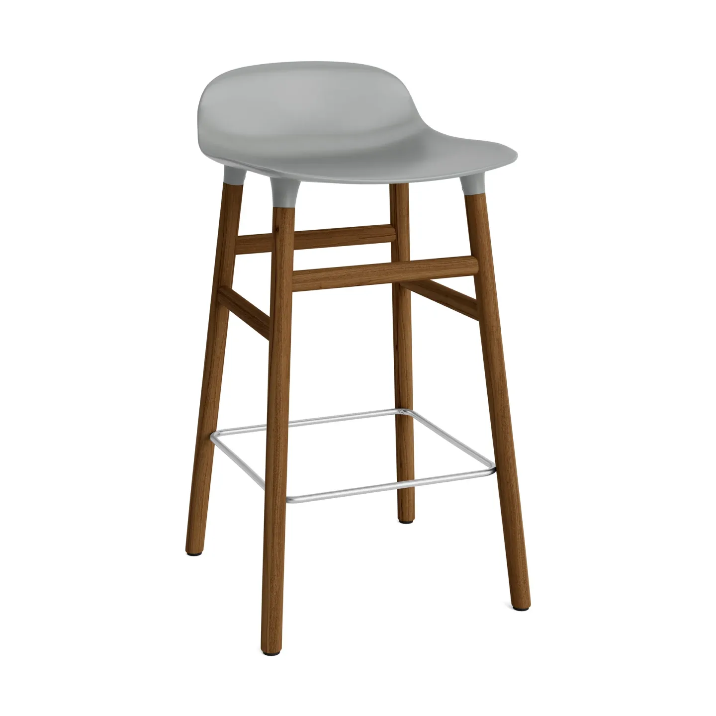 Normann Copenhagen Form Chair barstol valnötsben Grå