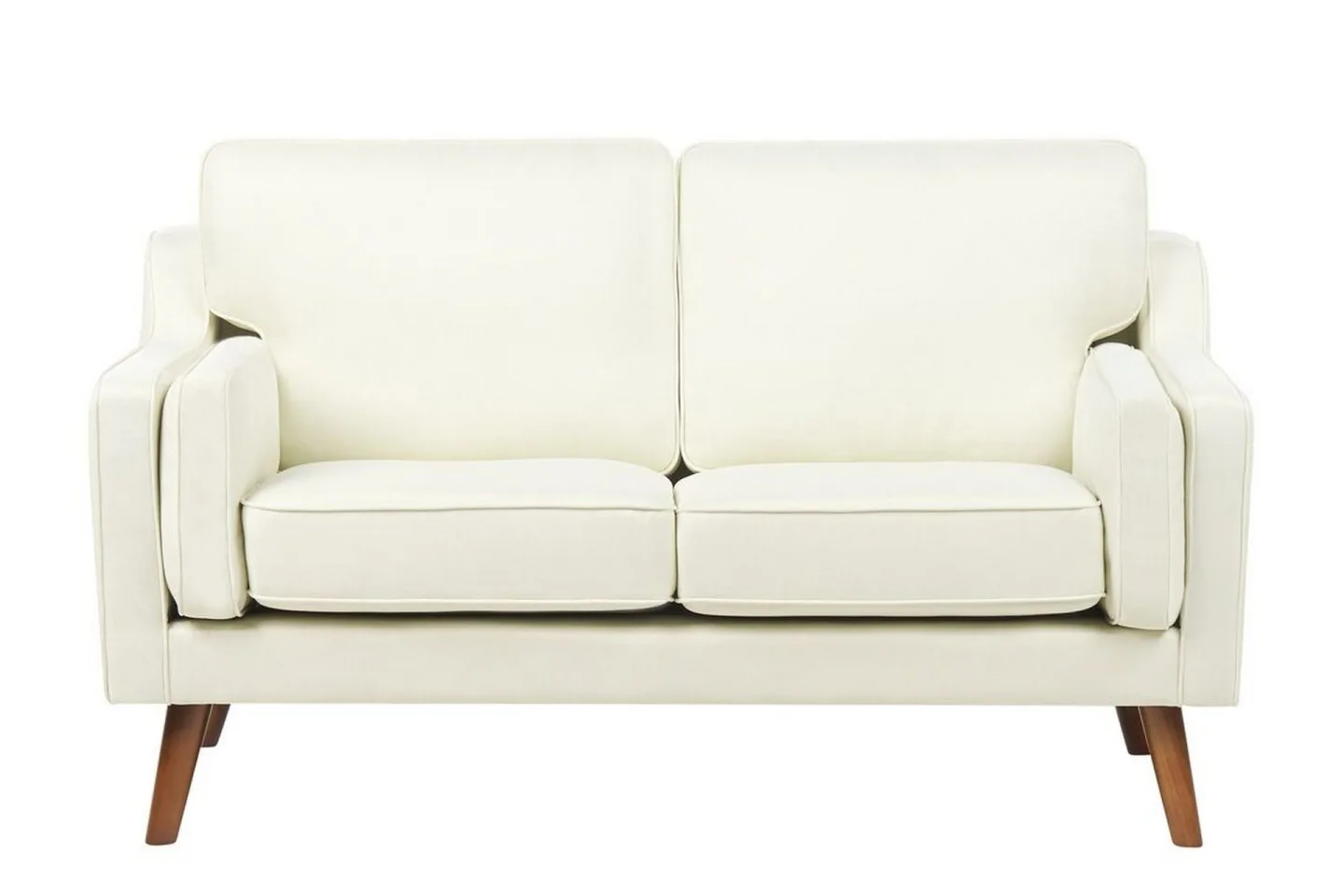 Bertha Soffa 2-sits - Vit/Ljust trä