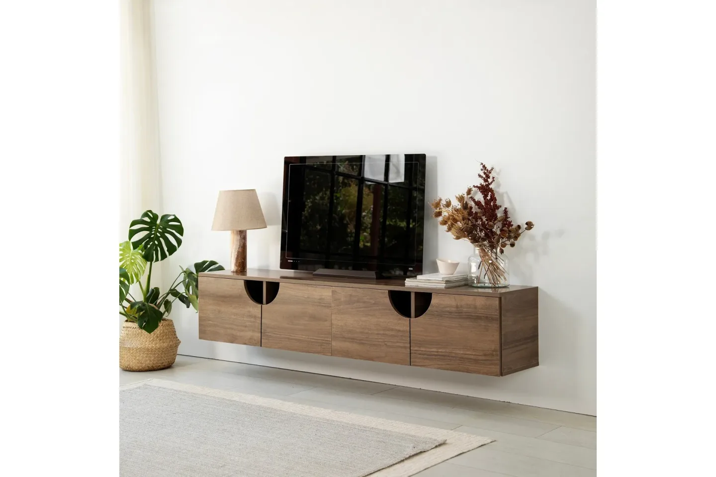 Grotte Tv-bänk 180 cm - Valnöt