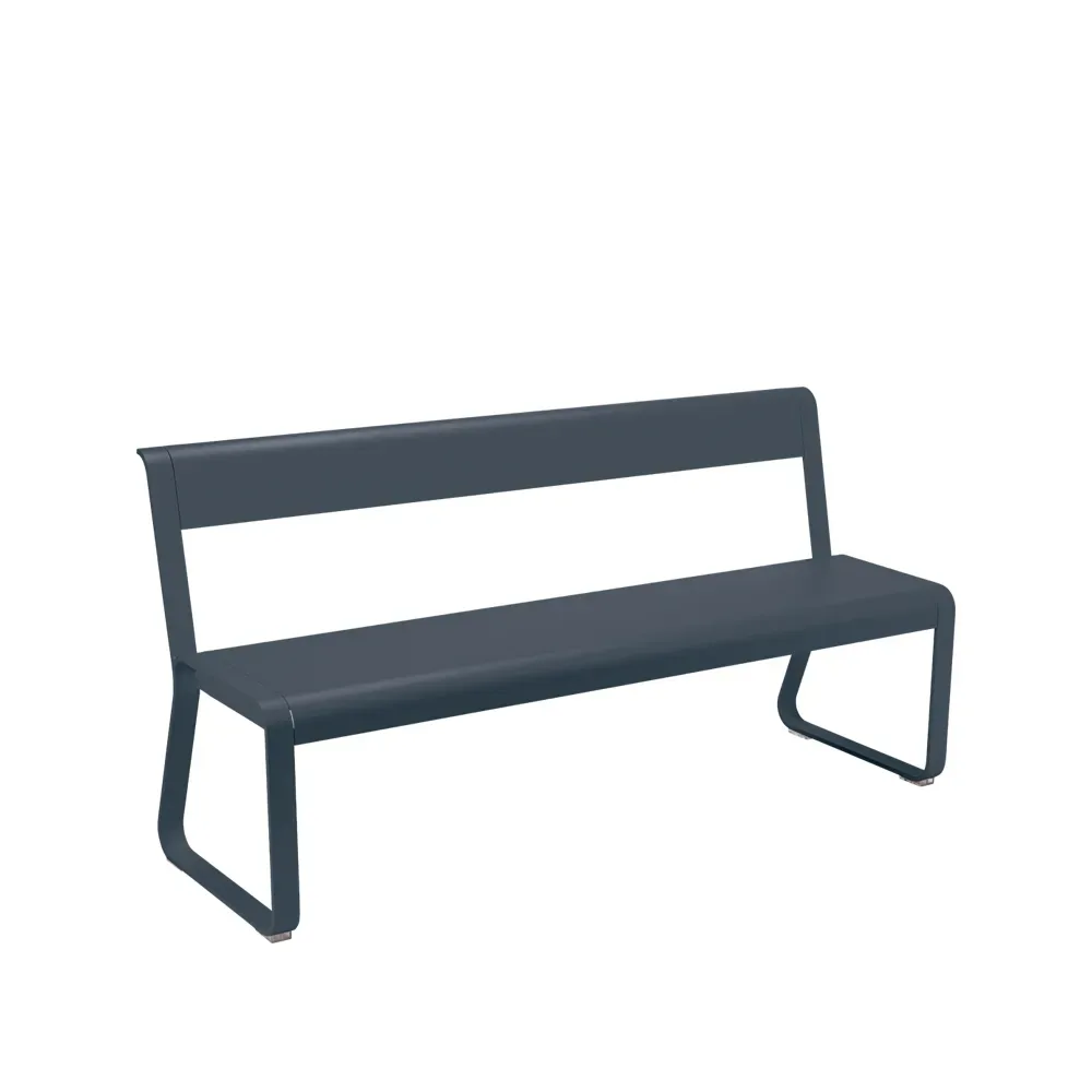 Fermob Bellevie bänk med ryggstöd Anthracite (grå)