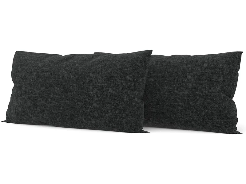 SWISS HOME STYLE Set 2 Kissen AGATA 50x70cm schwarz