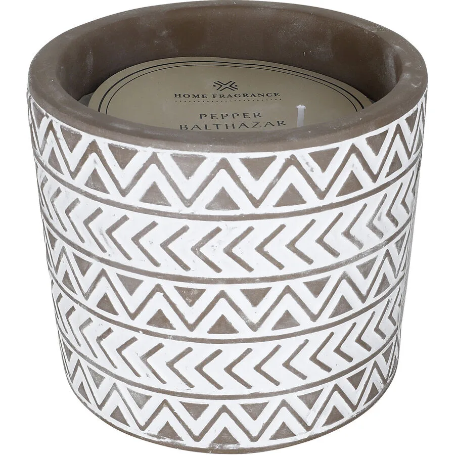 Duftkerze Pepper creme H 14 D 14 cm 28 hr - Material: Zement/Wachs