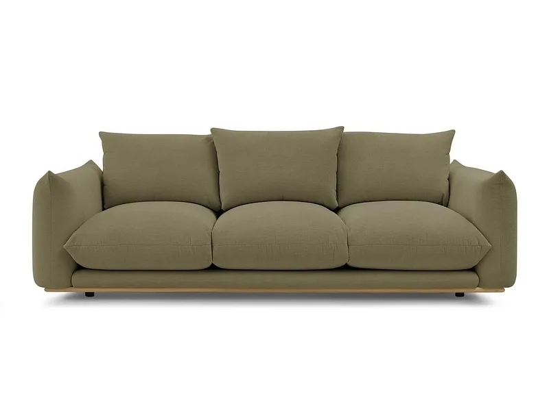 3er Sofa BOBOCHIC ERNEST Stoff grün