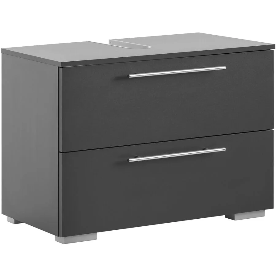 Waschbeckenunterschrank Uhland anthrazit Holzwerkstoff B 80.2 T 35 cm H 59.1 cm