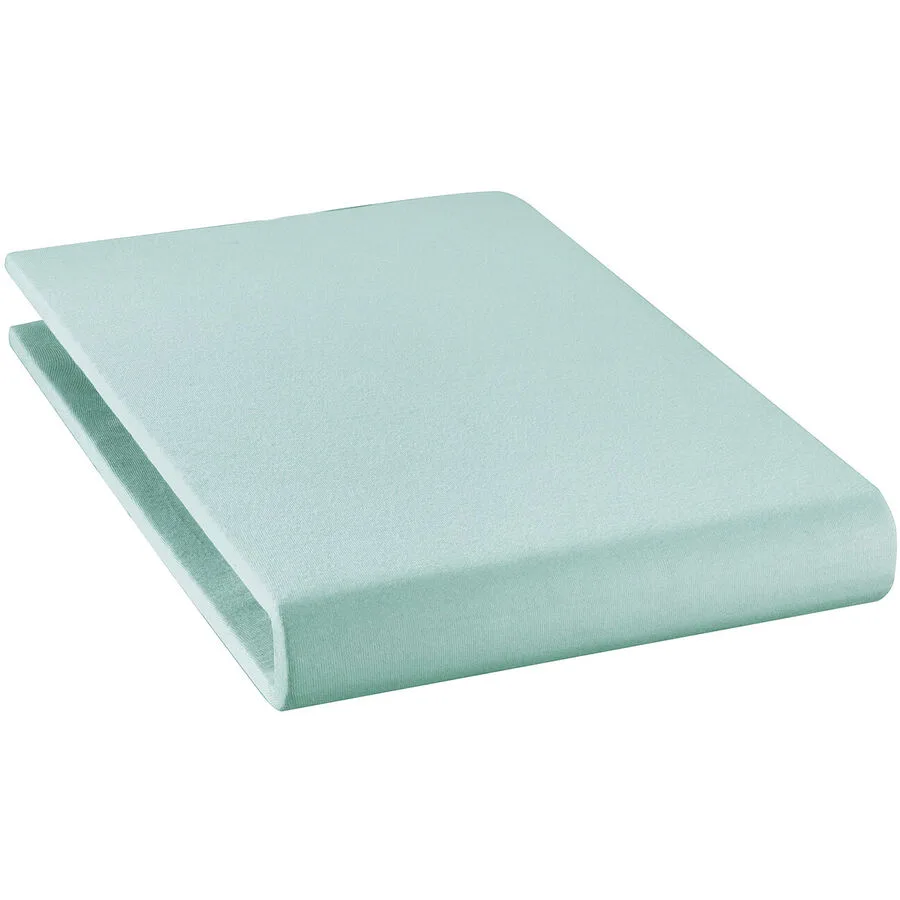 Fixleintuch Mara Türkis Baumwolle 160 x 200 cm - Material: 94% Bio Baumwolle GOTS / 6% Elasthan