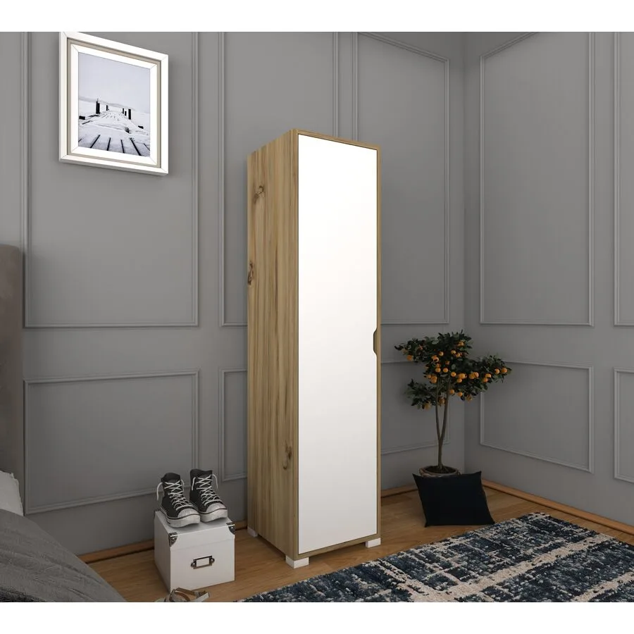 Kleiderschrank Uyumak Walnuss Melamin B 40 cm