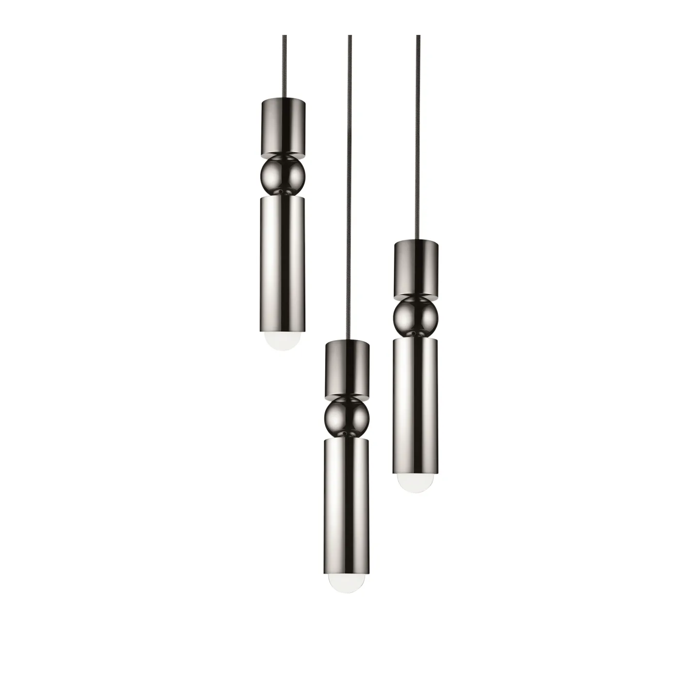 Lee Broom - Fulcrum Chandelier 3 Piece, Polerad Krom - Klusterlampor - Silver