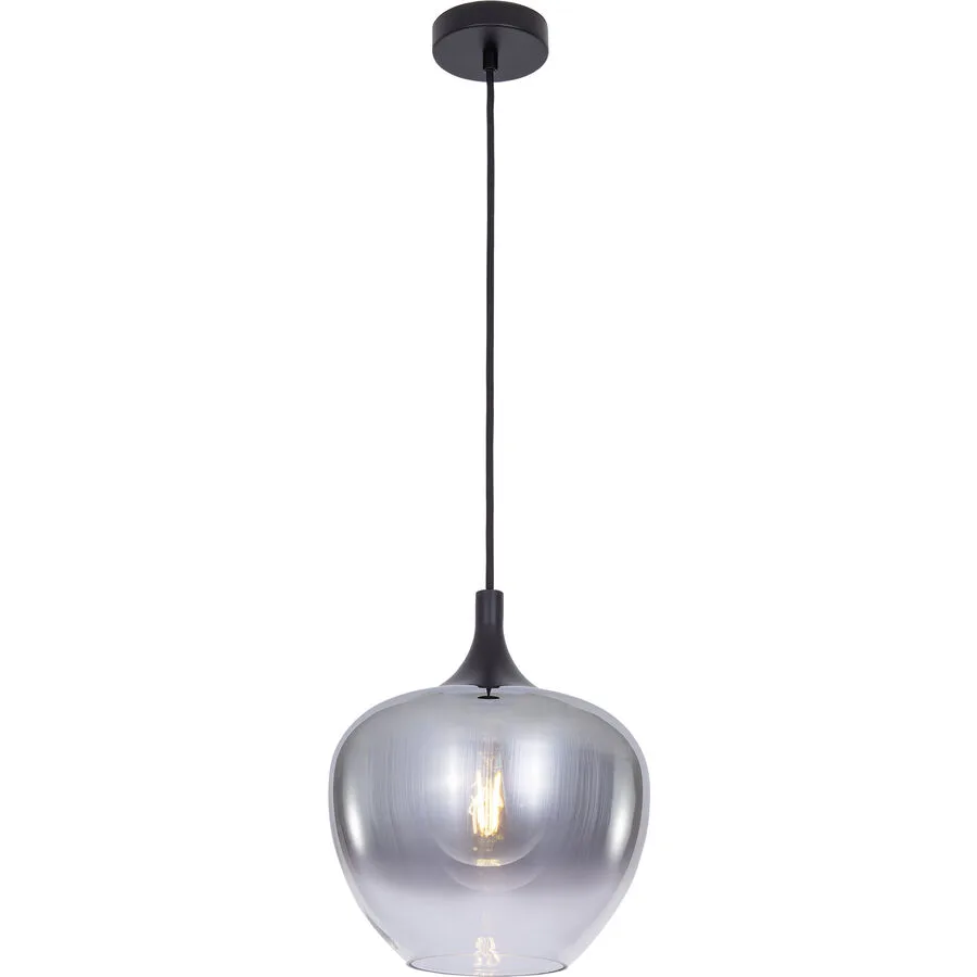 Pendellampe Tiara Schwarz Glas/Metall 24 cm 120 cm - Material: Metall/Glas