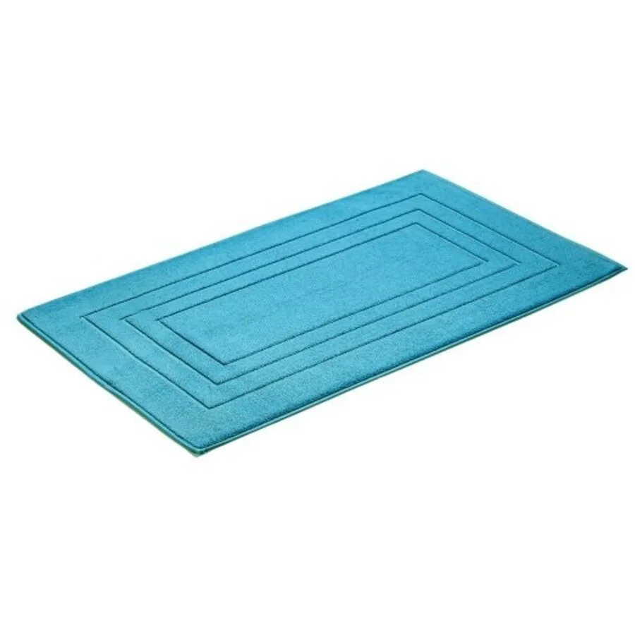 Vossen Badteppich Feeling turquoise Baumwolle 60 x 100 cm Rechteckig