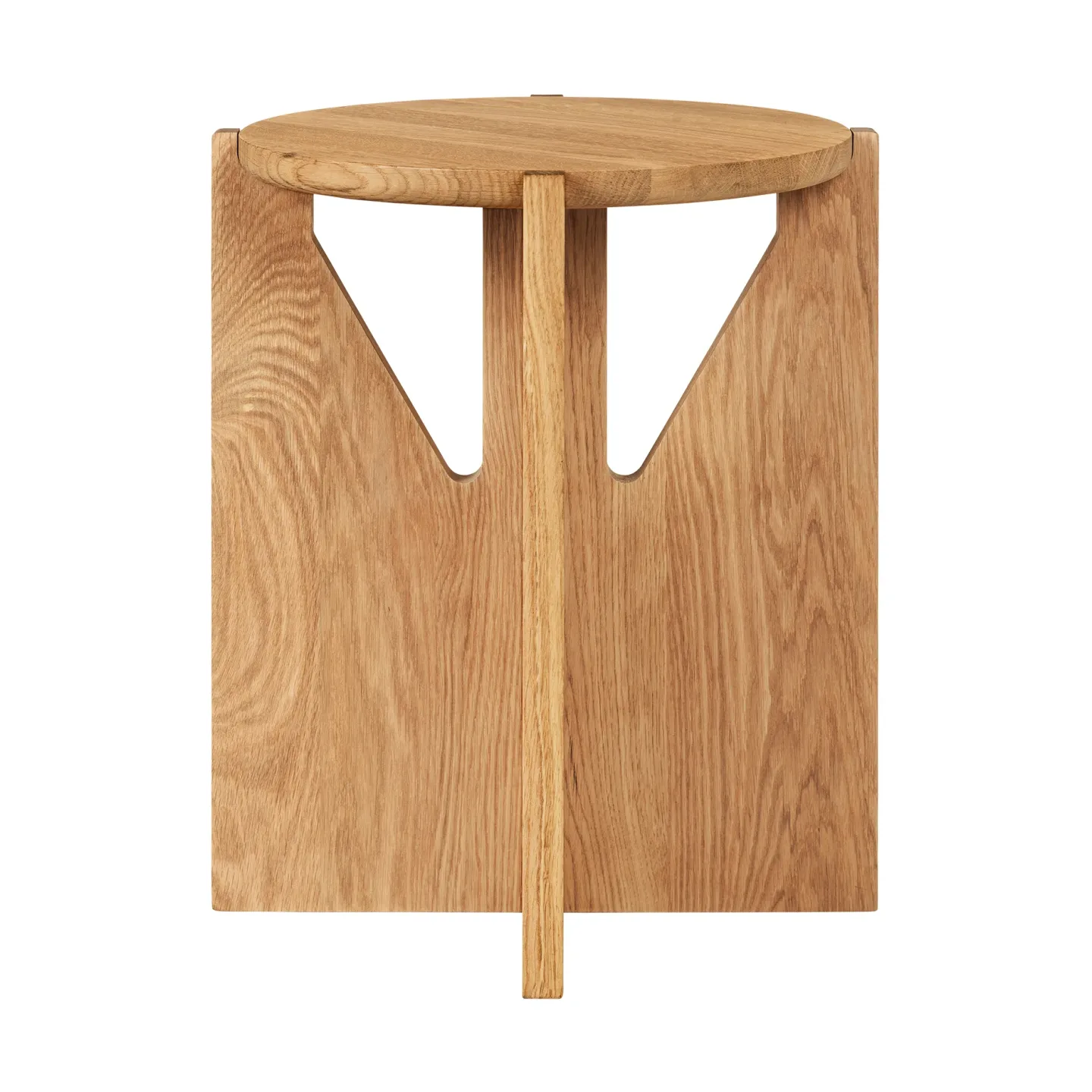 Kristina Dam Studio Simple Hocker Ø36 cm Warm lackierte Eiche