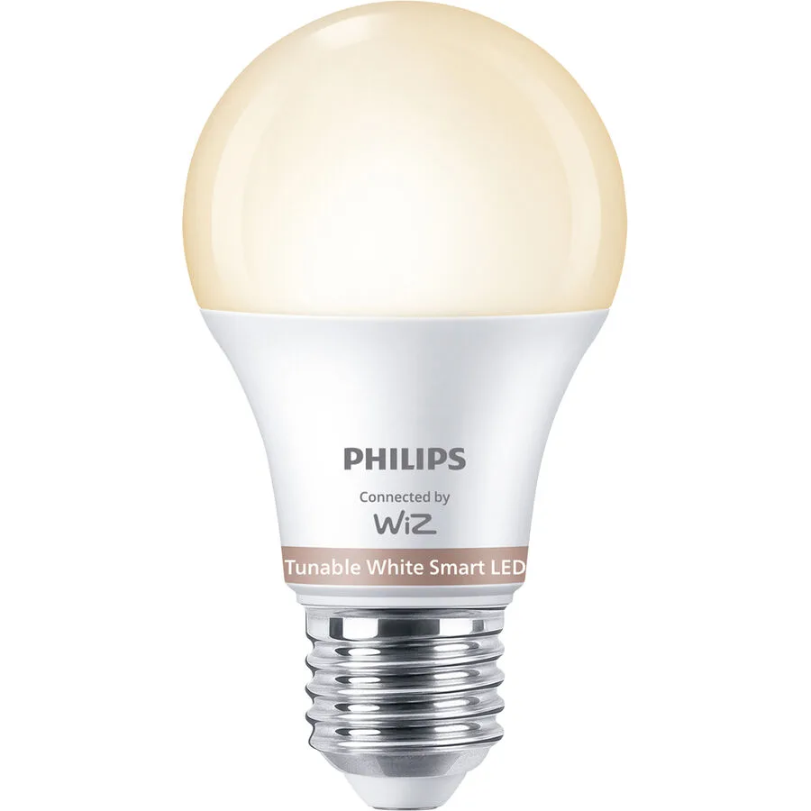 Leuchtmittel WiZ Kunststoff E27 4.7 W - Farbe: weiss - LED - Lichtfarbe: Extra warmweiss - Helles Neutralweiss