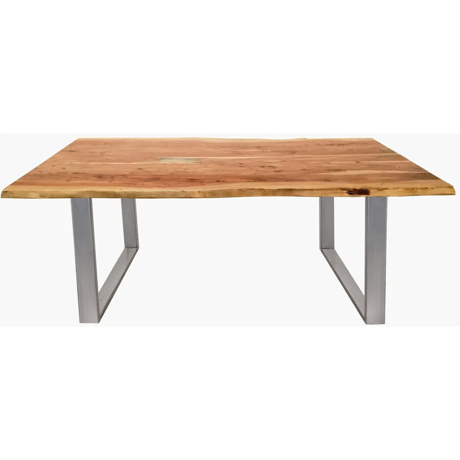 Esstisch Uwe natur Akazie, Stahl Massivholz B 140 T 80 cm