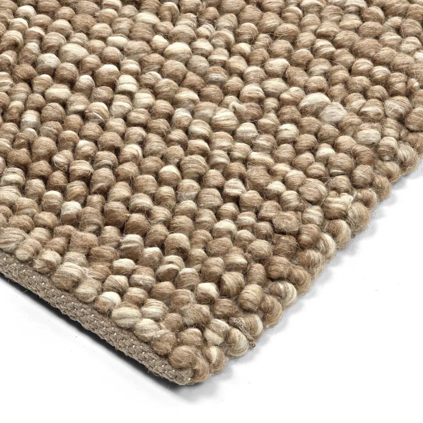 Ullteppe - Avafors Wool Bubble (lys brun/hvit) (Størrelse: 160 x 230 cm)