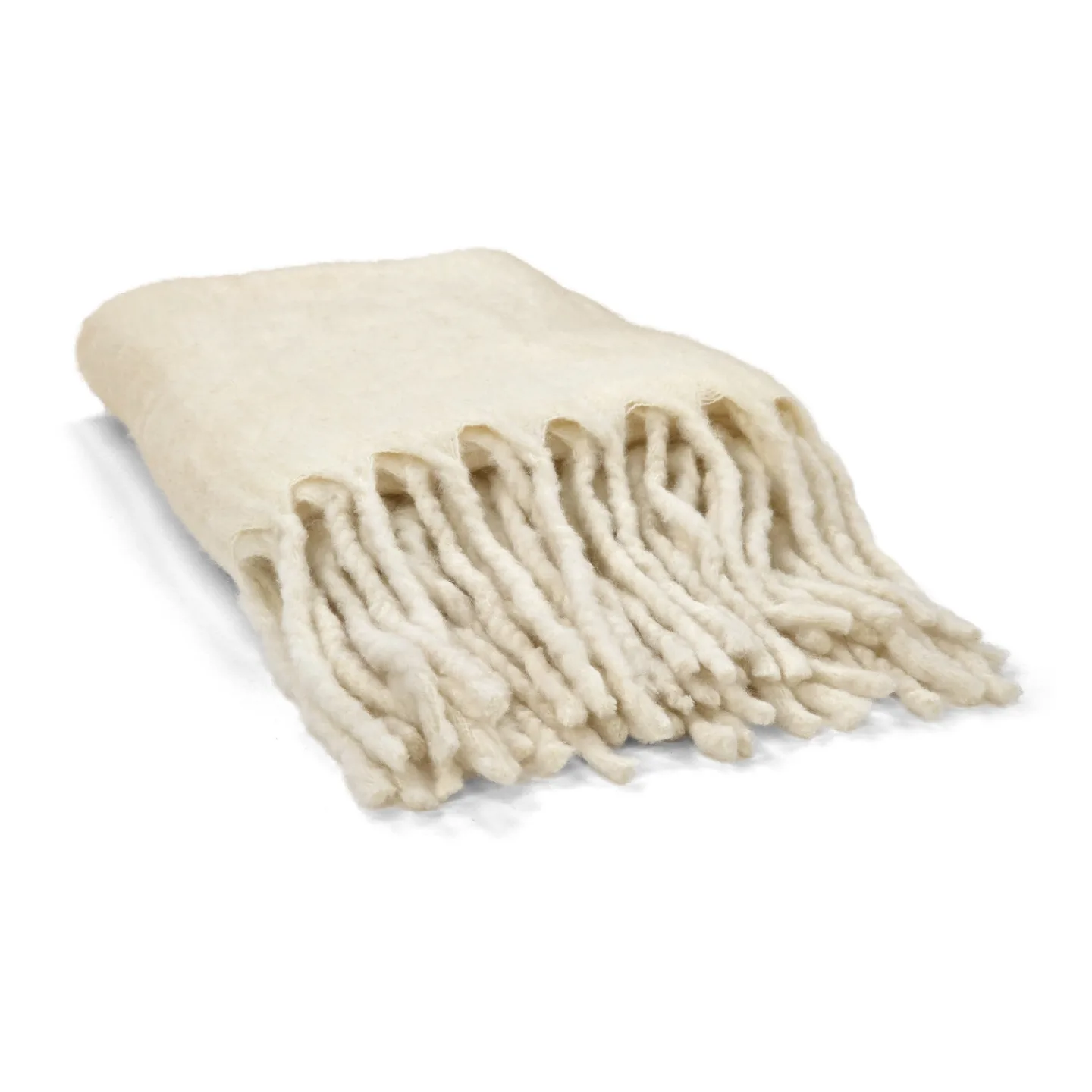 Pledd - Pledd i ullblanding - Samantha (offwhite) (Størrelse: 130 x 170 cm)