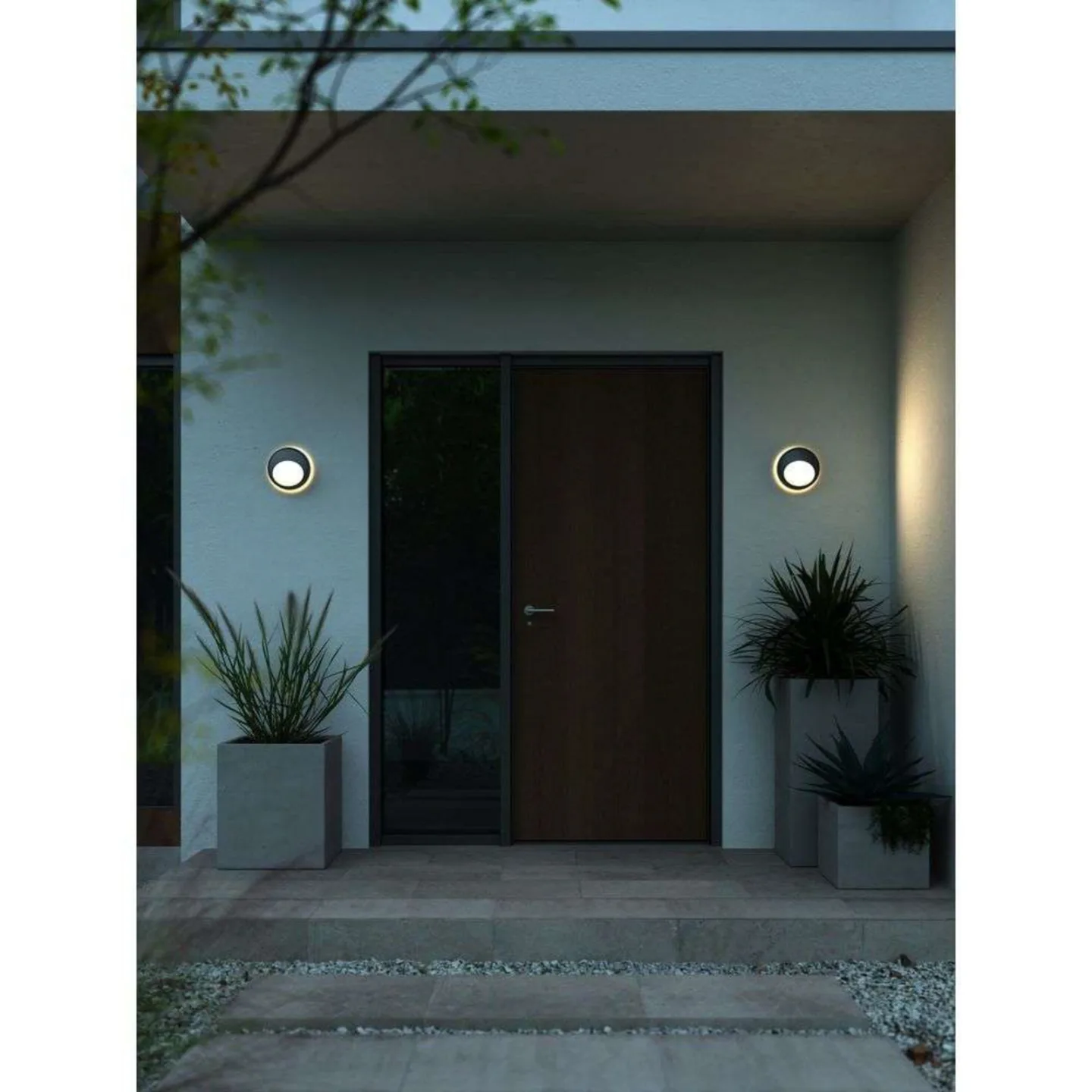 Oliver Round utomhusvägglampa Black - Nordlux - Terrass - Plast