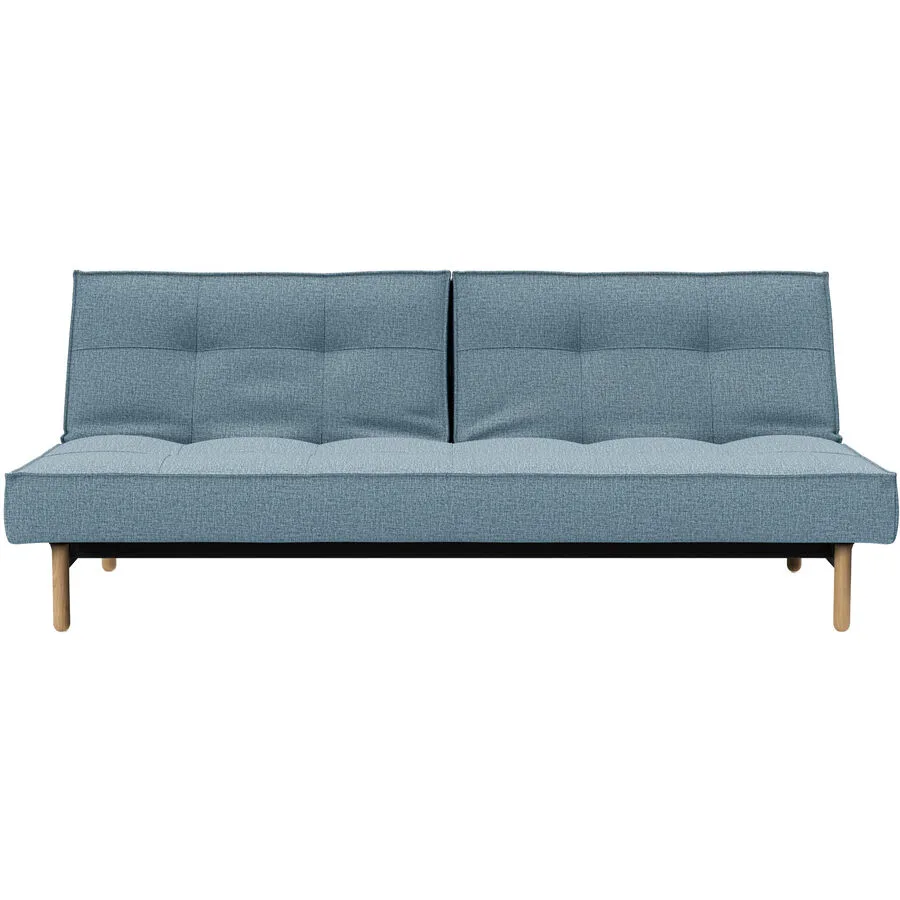 Bettsofa Split hellblau Stoff B 210 T 91 cm Ausklappbar
