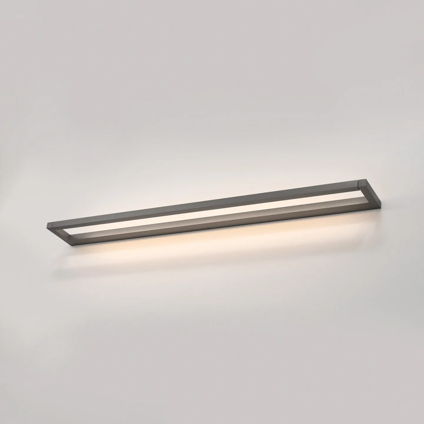 Puro LED-væglampe, grå, bredde 100 cm, aluminium, dæmper – PURE - Stue - Moderne - Kantet