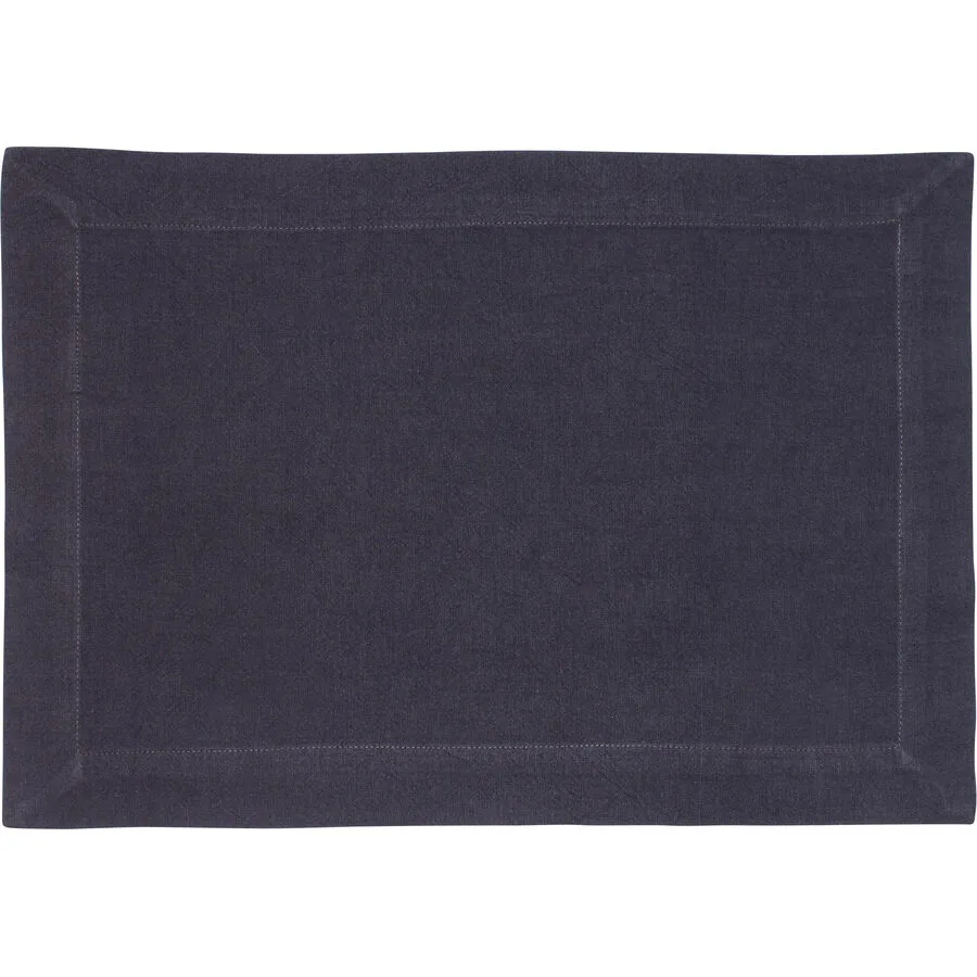 Tischset Amalfi anthrazit Baumwolle Rechteckig B 35 cm