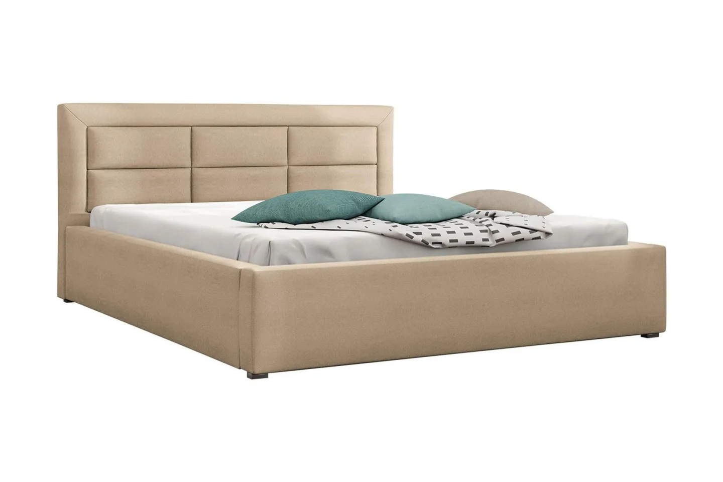 Axlunda Säng 200x200 cm Metallram - Beige
