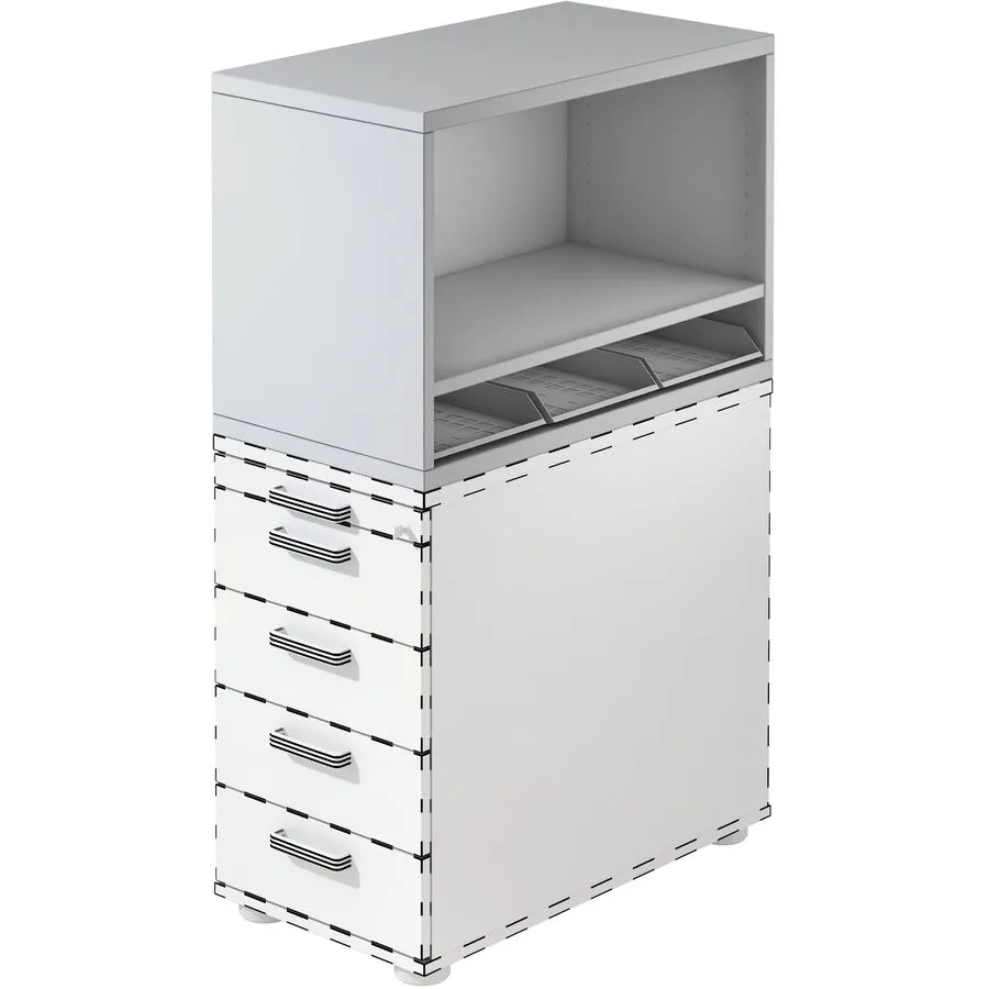 Standcontainer Office grau Holzwerkstoff B 42.8 H 53 cm