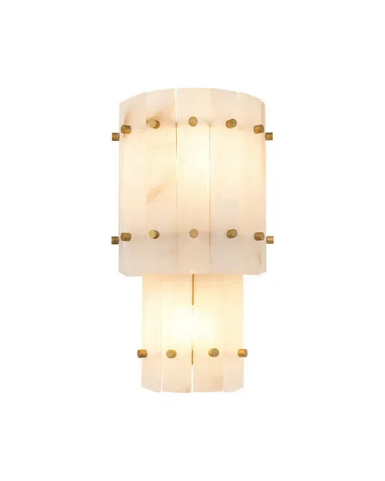 Blason Wall Lamp Antique Brass Double