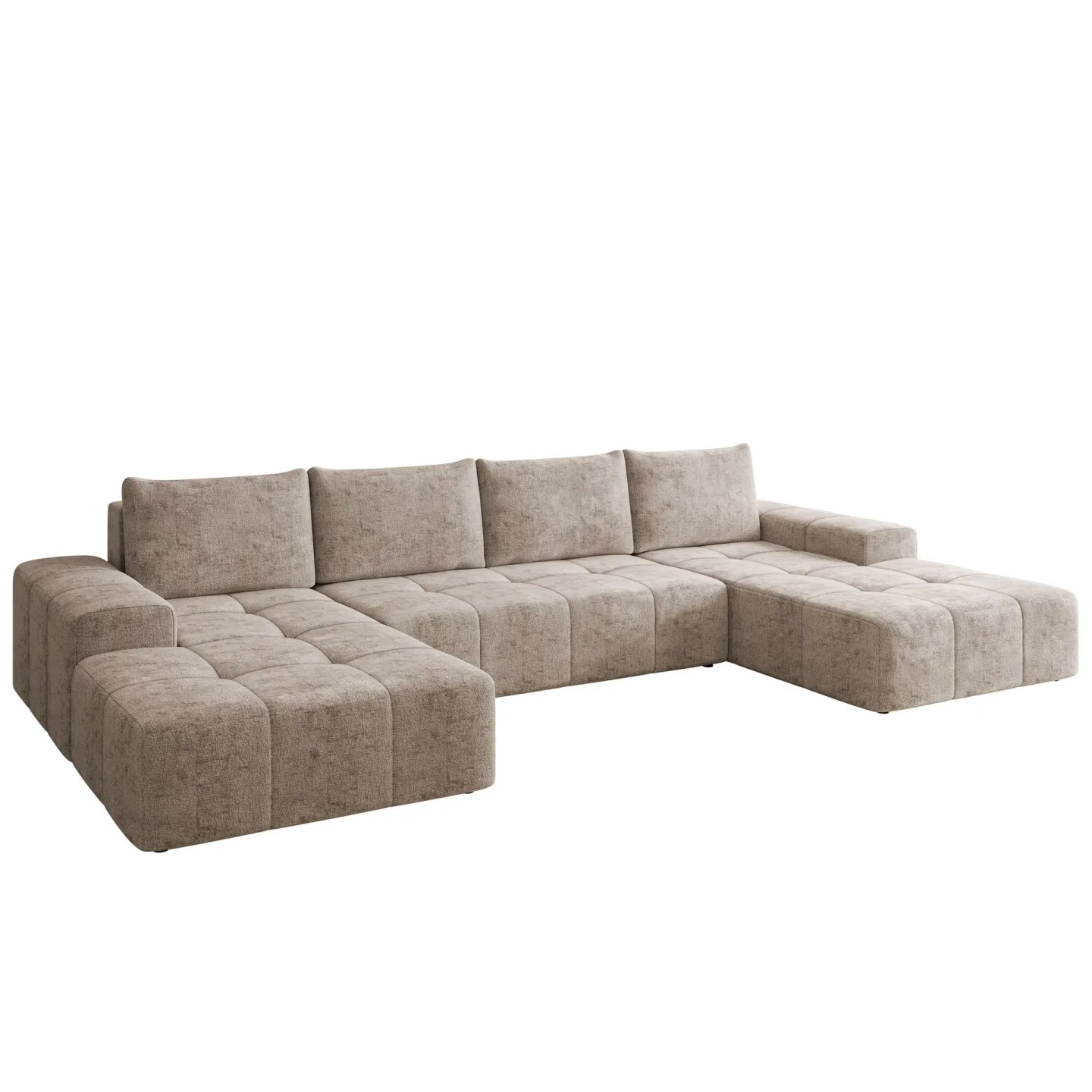 Falor 5-sits U-formad Bäddsoffa med Förvaring - Beige