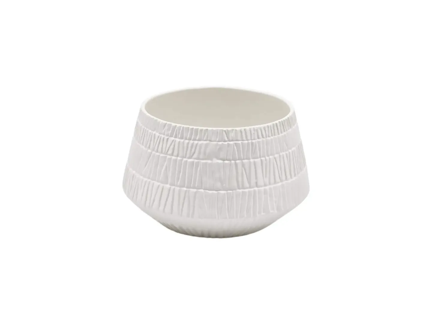 Edg Schale Kratzer-Optik Weiss H: 15 cm Weiss | Schubiger Möbel