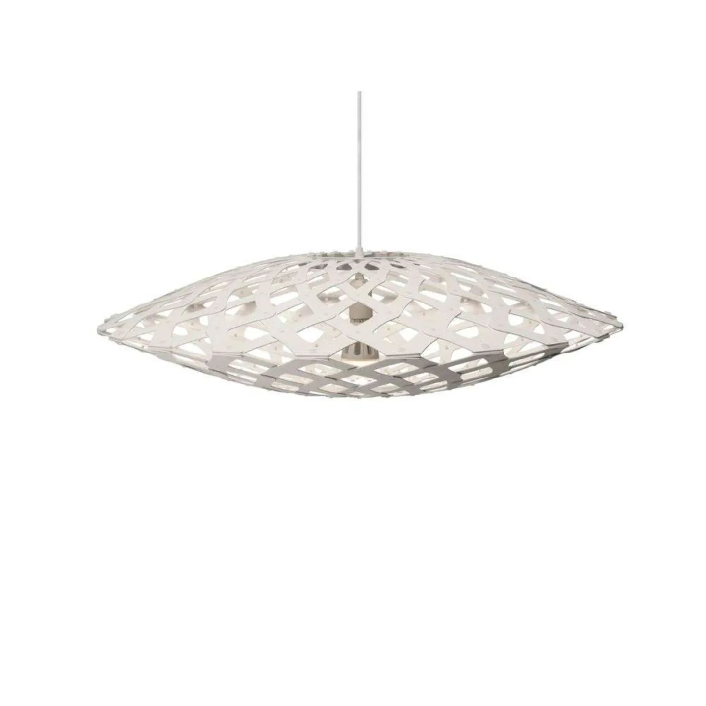 Flax Taklampa Ø80 Vit 2 Sidor - David Trubridge - Vardagsrum - Bambu
