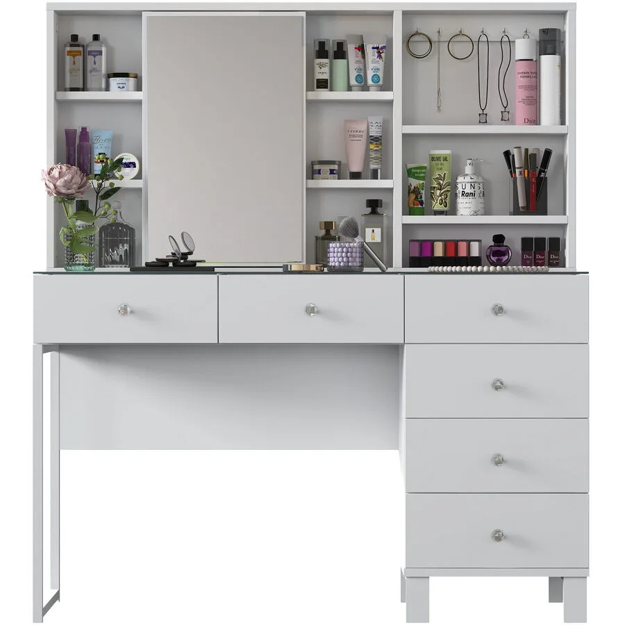Schminktisch Georis weiss Holzwerkstoff B 120 T 40 cm H 136.8 cm