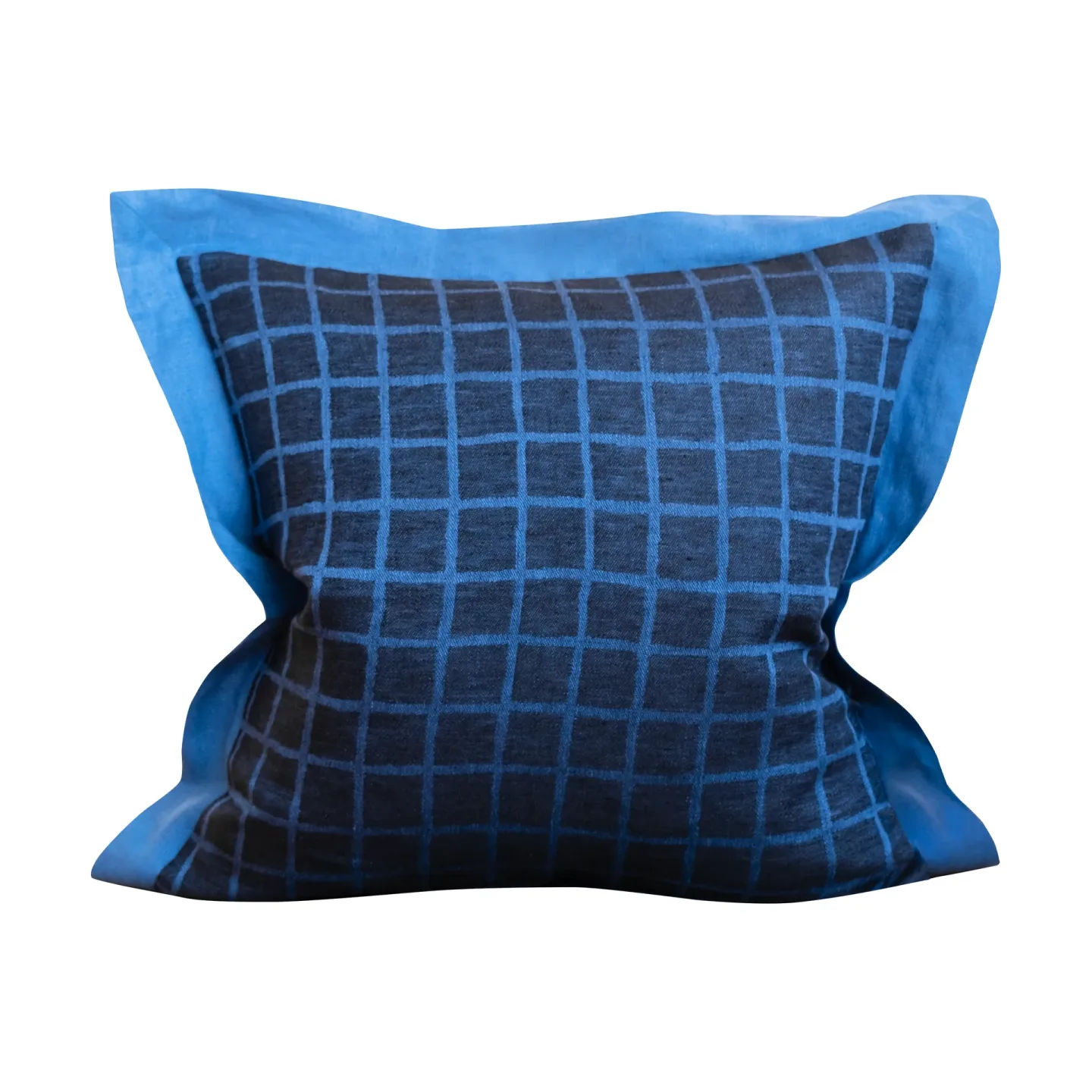Fine Little Day Rutig Kissenbezug 47 x 47cm Blue-black