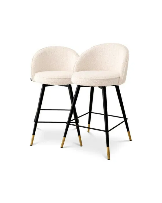 Cooper barstole bouclé cream 2-sæt