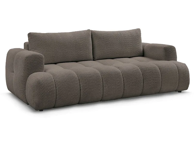 3er Sofa BOBOCHIC FUJI Boucle-Stoff rotbraun