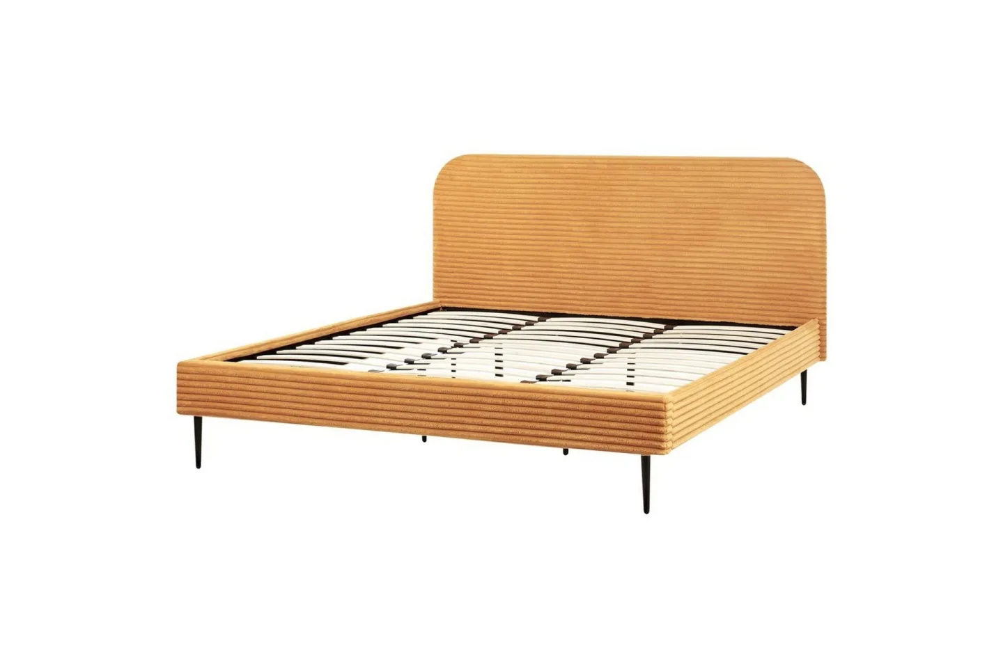 Säng med lamellram Flayat - Orange, svart, 180x200 cm